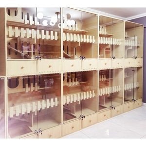 Современная клетка для кошек из массива дерева, роскошный кошачий домик с большой стеклянной дверью, многофункциональная вилла для демонстрации и содержания в зимнее время - Product Image 5