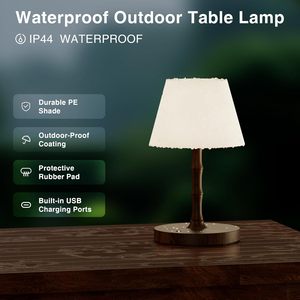 Hiện Đại 3-Màu Sắc LED Có Thể Sạc Lại Bảng Đèn Không Dây Không Thấm Nước Nấm Bàn Đèn E14 Bóng Đèn Cơ Sở Di Động Cảm Ứng Ngoài Trời Ánh Sáng - Product Image 3