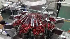 Máquina de pesagem de passas e feijão de chocolate multi-cabeça de alta velocidade