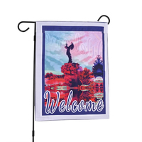 Drapeaux de jardin décoratifs personnalisés pas chers, impression sur mesure, double face, 12x18 pouces, pour la maison et la cour