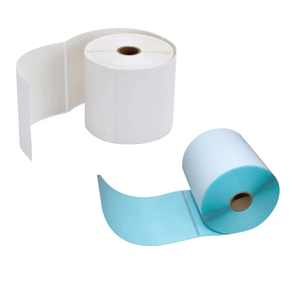 Free Shipping Adhesive Paper Stickers Roll Direct Thermal 4X6 Labels A6 Adhesive Thermal Paper Label