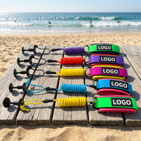Laisse de bras en cordon spiralé durable pour bodyboard, laisse de poignet en TPU pour planche de surf, sangle de biceps pour SUP et paddleboard