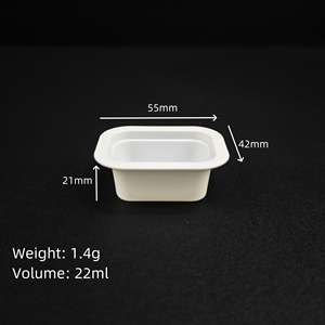 Sulide bán buôn 1oz bơ bao bì phân hủy sinh học Phần <span class=keywords><strong>Container</strong></span> hình chữ nhật dùng một lần PP nhựa nước sốt cup - Product Image 2