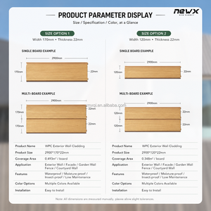 Revestimiento <span class=keywords><strong>de</strong></span> Pared Exterior Acanalado, Panel Exterior <span class=keywords><strong>de</strong></span> WPC Coextruido, Tablero <span class=keywords><strong>de</strong></span> Fachada Arquitectónica Moderna - Product Image 5
