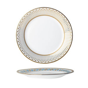 Piatti da Cena in Fine Porcellana con Logo Personalizzato, Ceramica di Alta Qualità per Feste, Design Minimalista Rotondo Oro e Bianco - Product Image 6
