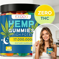 Gummies vitaminées à l'extrait de chanvre sous marque privée pour adultes : Soulagement du stress, amélioration de la mémoire, soutien du sommeil, énergie