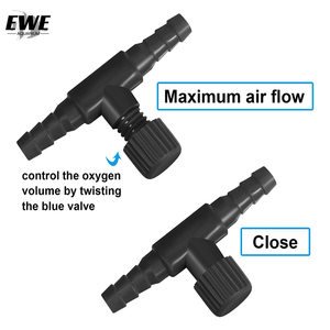 EWE-bomba de aire de 2 vías para tanque de peces, accesorios para acuario, válvula de Control de forma en T, Conector de manguera de plástico para tubo de aire de 4 mm - Product Image 3