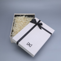 Caja de Cartón Rígido Blanco con Logotipo Personalizado, Caja de Regalo de Lujo de Dos Piezas con Tapa y Base para Ropa y Regalos