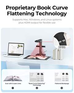 <span class=keywords><strong>Scanner</strong></span> haute résolution avec capteur CMOS 38MP (7168x5376, 410 DPI), affichage de pages incurvées, conversion OCR en PDF/<span class=keywords><strong>Word</strong></span>/Excel éditable, prise en charge A3 - Product Image 3