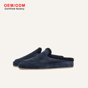 Mocasines Personalizados para Hombre, Forrados de Lana, de Cachemira Premium, sin Talón, Estilo Slip-On, Tipo Pantufla, Cómodos, Minimalistas, Casuales, Planos - Product Image 1