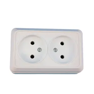 New style multiple solid color double four-hole type home electrical light waterproof outdoor socket