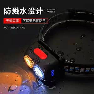 Nouvelle lampe frontale LED rechargeable anti-éclaboussures avec répulsif anti-moustiques à induction pour la pêche, le cyclisme et les activités de plein air - Product Image 2