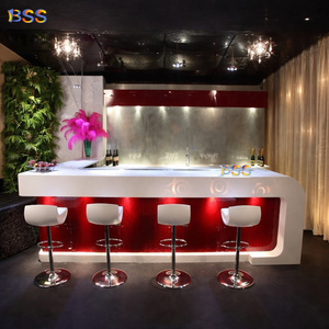 Barra de Bar Interior y Sillas, Diseño Moderno de Barra de Club, BSS China, Fábrica Profesional de Barras y Taburetes para Restaurantes Personalizados - Product Image 1