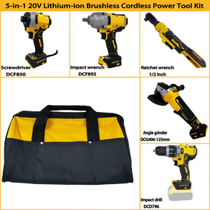 Meets Various Work Requirements Power Tool <b>Set</b> 20V Angle Grinder Screwdriver Impact Wrench Impact Drill Cordless Power Tool <b>Set</b> - Product Image 3