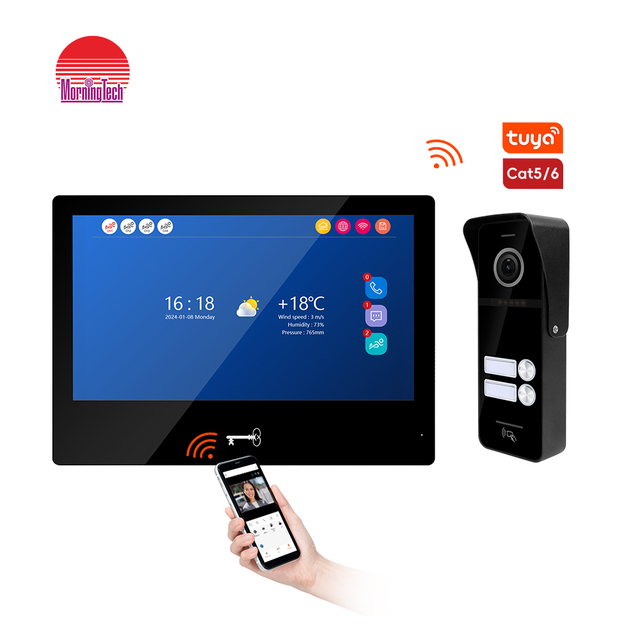 Smart Home Solution Tuya 10.1 Inch Smart Control Panel with Wifi Connected with Video Door Phone Intercom System