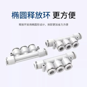 DDE Dade Pneumatics Pneumatic <b>Quick</b> <b>Connector</b> Plastic Tubing Coupling PK4 PK6 PK8 PK10 PK12 Outer Diameter - Product Image 3