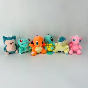 Mix 12 Soorten 4 Inch Best Verkopende Pokemoned Poppen Kleine Goedkope Anime Cartoon Perifere Pluche Sleutelhangers