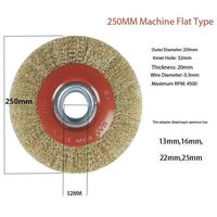 Brosse circulaire industrielle DIY OEM en acier inoxydable de 250 mm/10 pouces pour le polissage et la décarburation