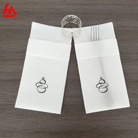 Couverts personnalisés Airlaid Linge Serviette jetable Couleur de poche Serviette de table pour hôtels et restaurants