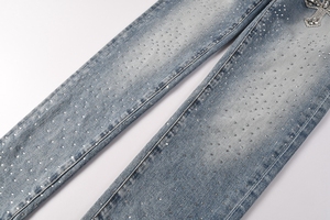 Jeans pantalon décontracté pour hommes d'affaires Jeans pour hommes Slimfit Diamond Jeans pour hommes Marque de luxe <span class=keywords><strong>Jean</strong></span> en denim <span class=keywords><strong>avec</strong></span> <span class=keywords><strong>croix</strong></span> - Product Image 5