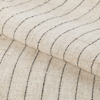 Tissu mélangé viscose et lin de haute qualité 180 GSM, tissé, teint en fil, à rayures, pour chemises, robes et pantalons d'été