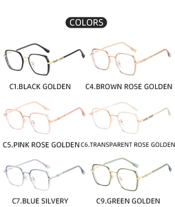 กรอบแว่นตาคุณภาพสูง ดีไซน์พิเศษ รุ่น 2026 87349 สำหรับผู้หญิง วัสดุ <span class=keywords><strong>TR</strong></span>+โลหะ ดีไซน์หรูหรา รูปทรงไม่สมมาตร - Product Image 5