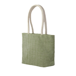 Sac fourre-tout en jute pour tous les jours, tissage doux, poignée confortable, intérieur spacieux, fermeture éclair, personnalisable pour les courses, usage quotidien, décontracté - Product Image 2
