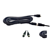 Câble vidéo M12 à quatre conducteurs pour remorque, surveillance de véhicule, ligne aviation, contact en cuivre, rallonge mâle, indice de protection IP67, PVC
