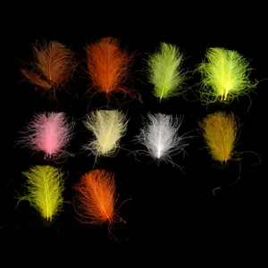 Wholesale CDC Fly Tying Duck Feathers Cul De Canard Water Repellent Duck Green Glands Butt Feathers Dub Dry Flies Tying Material