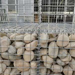 Cage de stockage pliable et empilable en acier galvanisé, robuste, en treillis métallique, pour le stockage extérieur de pierres et le transport par chariot élévateur - Product Image 3