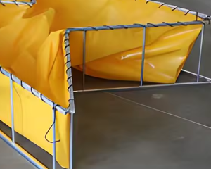 Réservoir d'eau rectangulaire pliable à cadre en acier, ouverture supérieure, en PVC, marque STRONG, 5 ans de garantie, portable, pour la lutte contre les incendies - Product Image 2