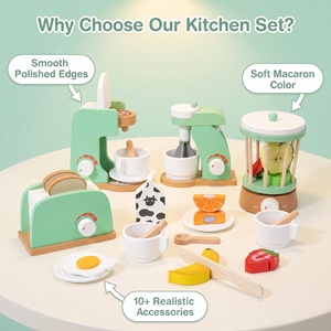 Nuovo Set <span class=keywords><strong>Giocattolo</strong></span> per Bambini con Macchina del Pane in Legno, Gioco di Ruolo per <span class=keywords><strong>Cucina</strong></span> Prescolare - Product Image 2