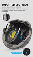 Casco de Ciclismo con Tecnología de Moldeo Integral, Luz de Seguridad, Música, Impermeable, para Bicicleta