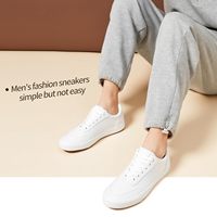 Baskets basses blanches pour hommes, baskets décontractées classiques pour hommes, chaussures de tennis confortables