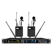 Mikrofon Profesional 300 Meter untuk Acara Luar Ruangan, Nirkabel, untuk Bernyanyi, Vokal, Genggam, Headset, dan Lavalier