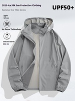 Nouvelle veste bomber légère et fine en toile de soie glacée 2026 pour hommes et femmes, protection UV, séchage rapide, idéale pour la pêche en extérieur en été
