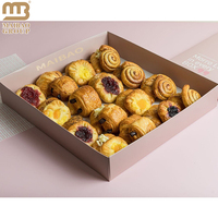 Boîte à pâtisserie personnalisée jetable pour mini-sandwichs au poulet et au jambon, en papier kraft, pour frites et hamburgers, emballage rapide pour la restauration rapide