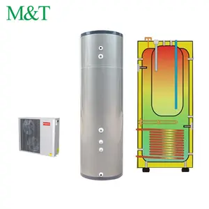 Portable indoor heat pump split water heater korea buffer tank 200l