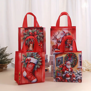 Christmas Tote <b>Bags</b> With Handles Xmas Non-Woven Gifts Supplies Santa Snowman Treat <b>Bags</b> Decor Xmas Party <b>Bags</b> - Product Image 4