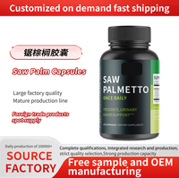 Complément Alimentaire en Capsules de Palmier Nain (Saw Palmetto) à Marque Blanche OEM pour Hommes Adultes, Favorisant la Santé de la Prostate et Urinaire, Sans Gluten