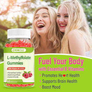 OEM Organik 15mg L-Metilfolat Jelibonları, Metil B12, Folat Vitamin B6 B12 Takviyesi ile Beyin Fonksiyonlarını Destekler ve Ruh Halini İyileştirir - Product Image 6