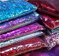 1 kg de paillettes holographiques épaisses pour le corps, idéales pour le maquillage de festival, le nail art, les créations en résine, le slime – Effet arc-en-ciel irisé multicolore
