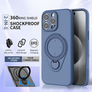 Funda para Teléfono Popular, Resistente a Impactos y Elegante, con Anillo Metálico Duradero que Permite la Carga Inalámbrica Magnética para <span class=keywords><strong>iPhone</strong></span> 17 16 Pro Max Air - Product Image 2
