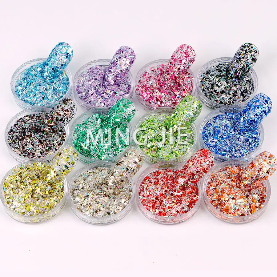 Bulk Decoration Crafts Epoxy Resin Tumbler Chunky Glitter Hair Face Body Slime Holographic Tinsel Mix Nail Art Glitters