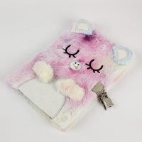 Journal intime mignon personnalisé pour enfants carnet de notes en peluche avec serrure et clé vente en gros