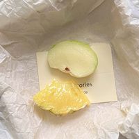 Pinces à cheveux bec de canard en forme de tranches de fruits simulées, pince réaliste pomme ananas, pince à cheveux Kawaii, accessoires de coiffure amusants pour femmes