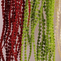 Nouvelle Arrivée Artificielle Mousse Verdure Soie Fleurs Blanc Vert Bourgogne Suspendus Amaranthus Fleur De Mariage Décoration De Noël