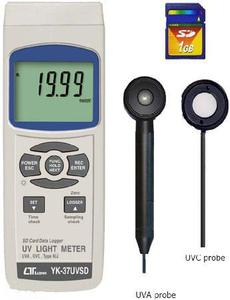 Medidor de Intensidad y Temperatura <span class=keywords><strong>Ultravioleta</strong></span> Portátil de Tipo Memoria YK-37UVSD, Radiómetro <span class=keywords><strong>Ultravioleta</strong></span>, Taiwán LUCHANG LUTRON - Product Image 1