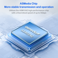 Carte d'extension USB 3.0 PCIe X1 à 2 ports, puce ASM1042, 5 Gbit/s pour PC de bureau / Alimentation 4 broches, matériau PCB, en stock