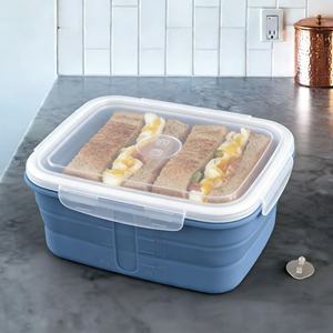 Boîte à lunch en silicone de qualité alimentaire, boîte de conservation pour congélateur, boîte de rangement pour fruits et légumes, boîte de conservation pour produits surgelés, boîte de fraîcheur - Product Image 3